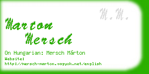 marton mersch business card