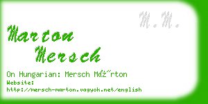 marton mersch business card